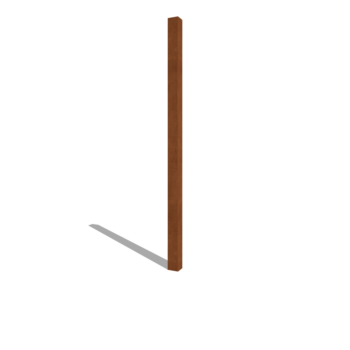 Zaunpfosten aus Cortenstahl 200 cm