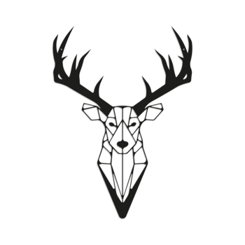 Wanddeko aus Metall - Rentierkopf Large - 100 x 72,4 cm