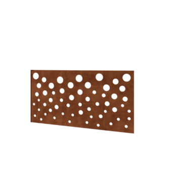 Sichtschutzzaun aus Cortenstahl H Paneel B 120 x 63,3 cm