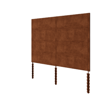 Sichtschutzzaun aus Cortenstahl H4 Komplettsatz 258 cm