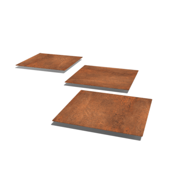 Trittplatte Cortenstahl Quadrat 50 x 50 cm