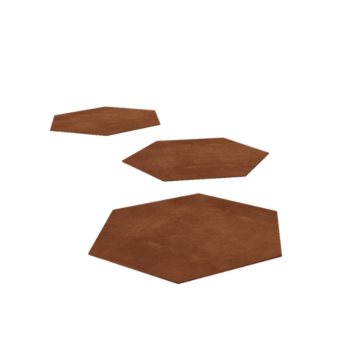 Cortenstahl Trittplatte - Sechseckig - 50 x 43 cm