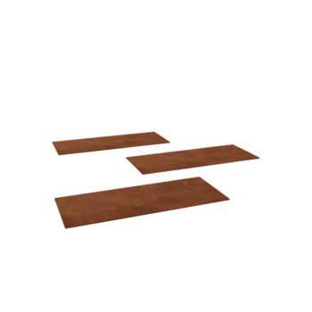 Trittplatte Cortenstahl Rechteck 60 x 25 cm