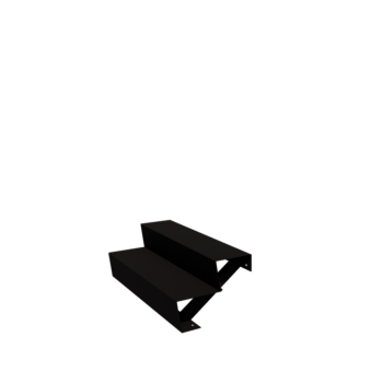 Schwarze Treppe New York 2-stufige (Breite 100 cm)