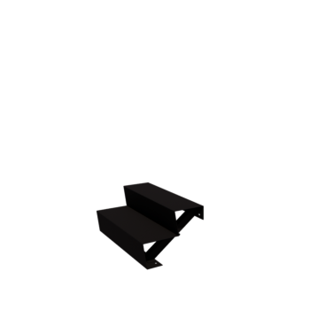 Schwarze Treppe New York 2-stufige (Breite 80 cm)