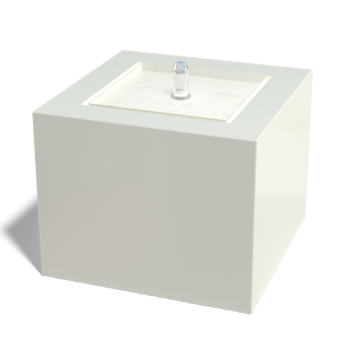 Wassertisch aus Aluminium - Lyra - 50 x 50 x 40 cm - Andere RAL farbe - Mit LED-Beleuchtung