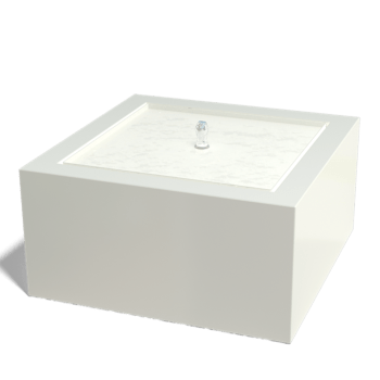 Wassertisch aus Aluminium 80 x 80 x 40 cm