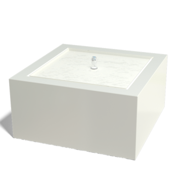 Wassertisch aus Aluminium - Lyra - 80 x 80 x 40 cm - Andere RAL farbe - Mit LED-Beleuchtung