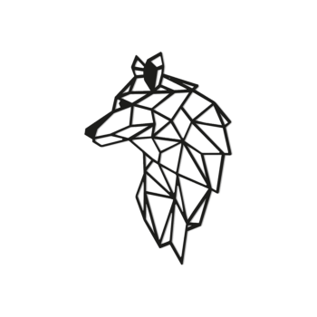 Wanddekoration aus Metall Wolf 2.0