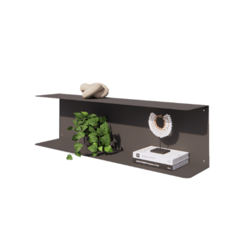 Wandregal aus Stahl - C-Form - 100 x 20 x 28 cm - RAL7016 matte (anthrazitgrau)