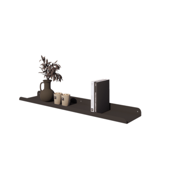 Wandregal aus Stahl - U-Form - 100 x 20 x 5 cm - RAL9005 matte (schwarz)