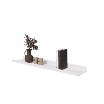 Wandregal aus Stahl - U-Form - 100 x 20 x 5 cm - RAL9010 matte (weiß)