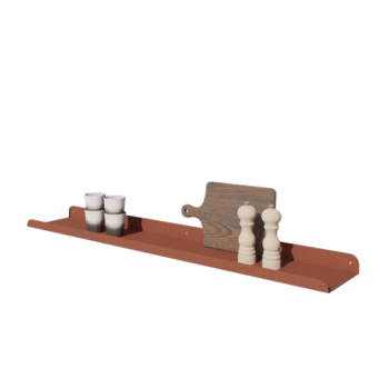 Wandregal aus Stahl - U-Form - 120 x 20 x 5 cm - Corten look