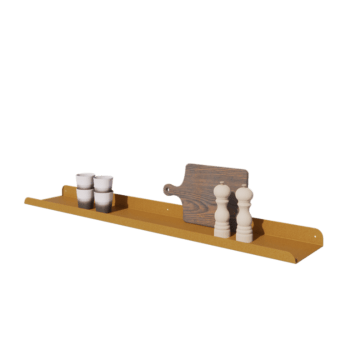 Wandregal aus Stahl - U-Form - 120 x 20 x 5 cm - Gold