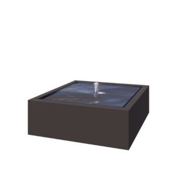 Wassertisch aus Aluminium - Lyra - 120 x 120 x 40 cm - RAL7016 matte (anthrazitgrau) - Mit LED-Beleuchtung