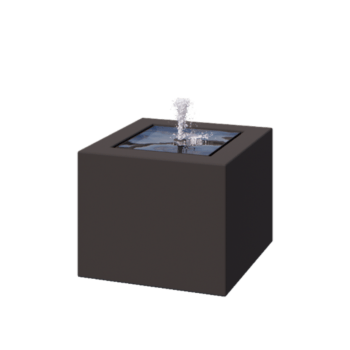 Wassertisch aus Aluminium - Lyra - 50 x 50 x 40 cm - RAL7016 matte (anthrazitgrau) - Mit LED-Beleuchtung