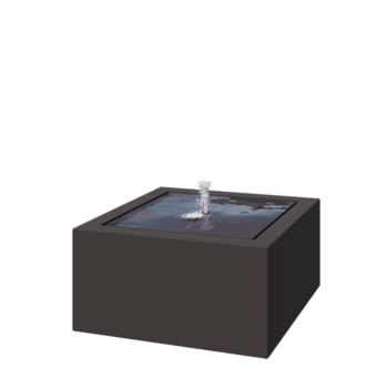 Wassertisch aus Aluminium - Lyra - 80 x 80 x 40 cm - RAL7016 matte (anthrazitgrau) - Mit LED-Beleuchtung