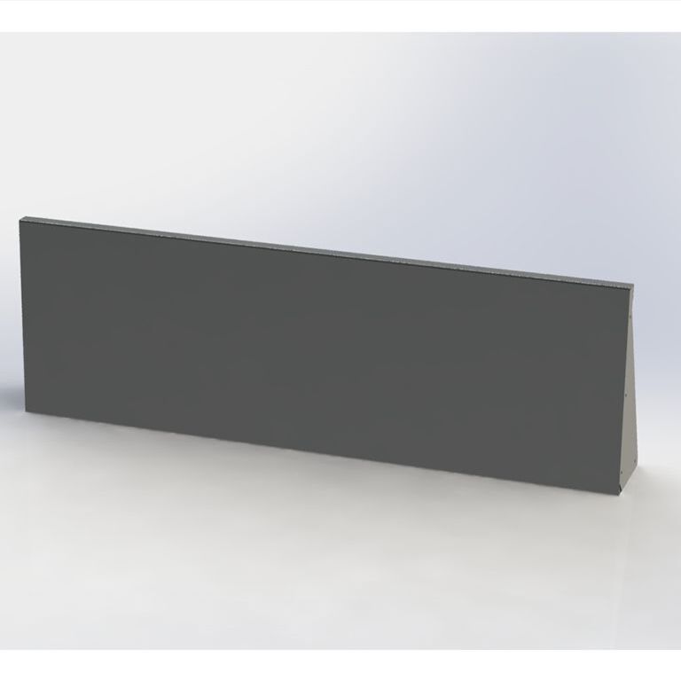 Pulverbeschichtete Stahl-Stützmauer gerade 150 cm (Höhe 50 cm)