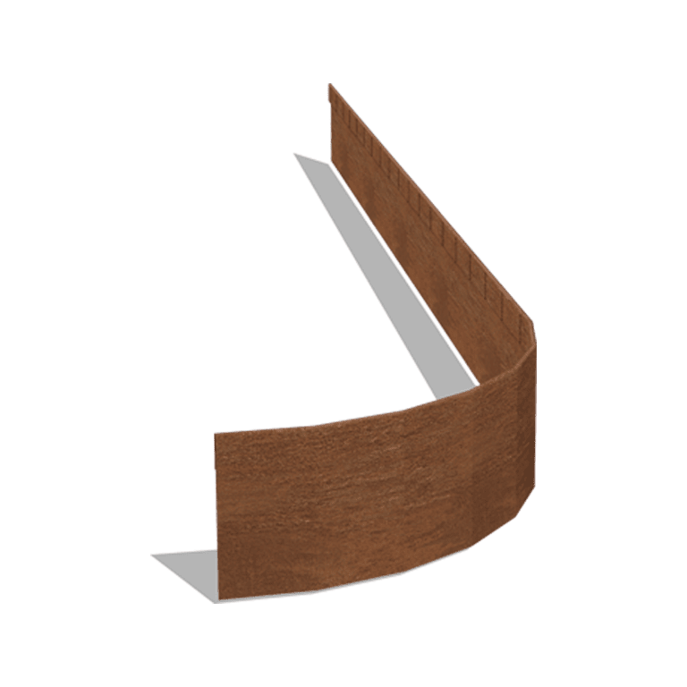 Rasenkante FLEX abgeflacht aus Cortenstahl 13 cm (Länge 150 cm)