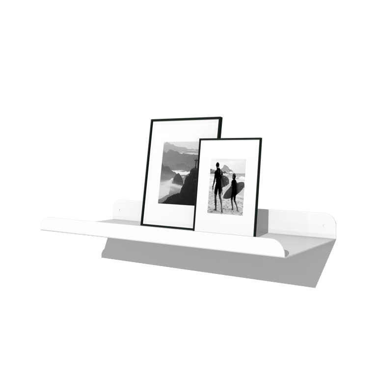 Wandregal aus pulverbeschichtetem Stahl U-Form 60 x 20 cm