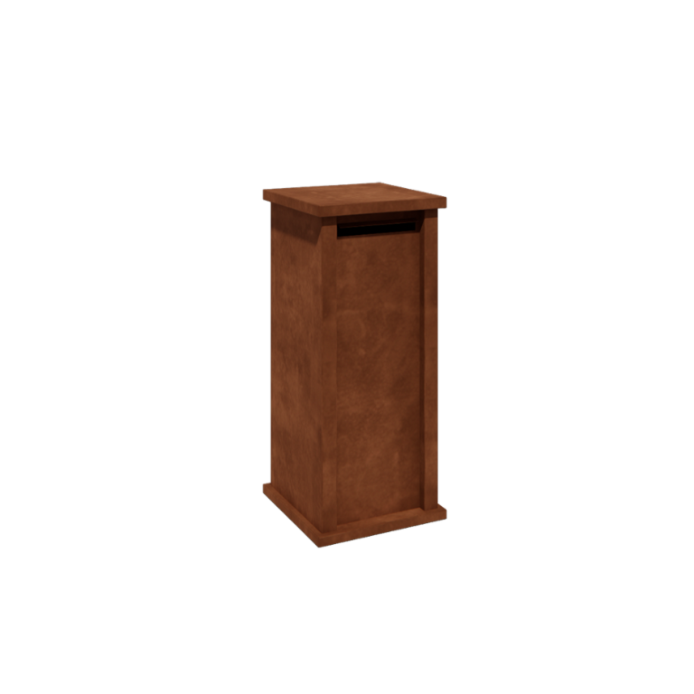 Cortenstahl Briefkasten - Arizona S - 40 x 40 x 100 cm