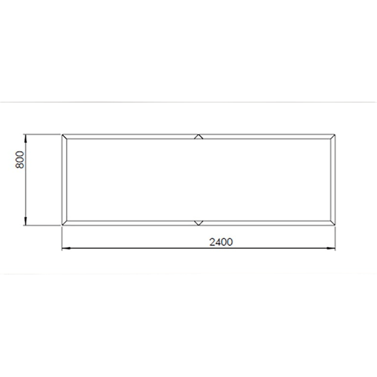 Hochbeet aus pulverbeschichtetem Stahl Texas xxl 240 x 80 cm