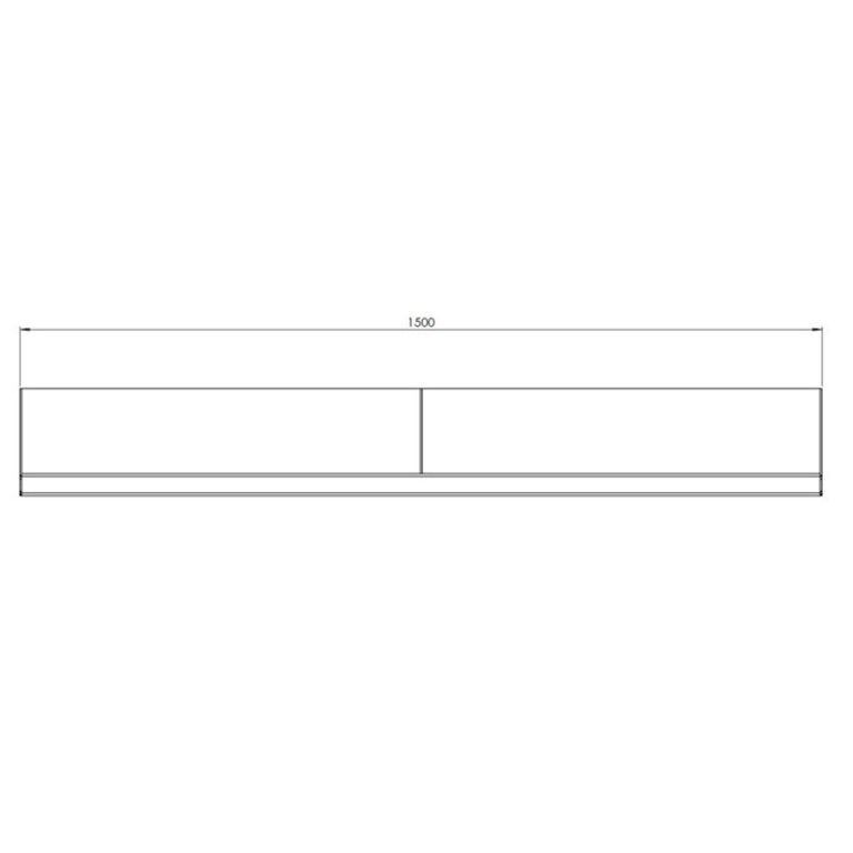 Stützwand aus pulverbeschichtetem Stahl gerade 150 cm (Höhe 40 cm)