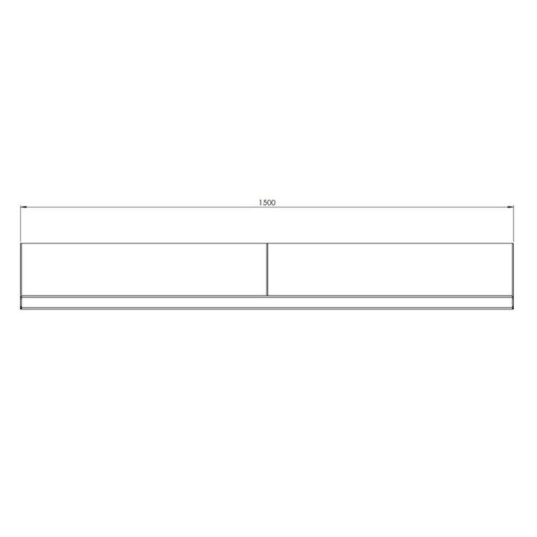 Cortenstahl-Stützmauer gerade 150 cm (Höhe 30 cm)