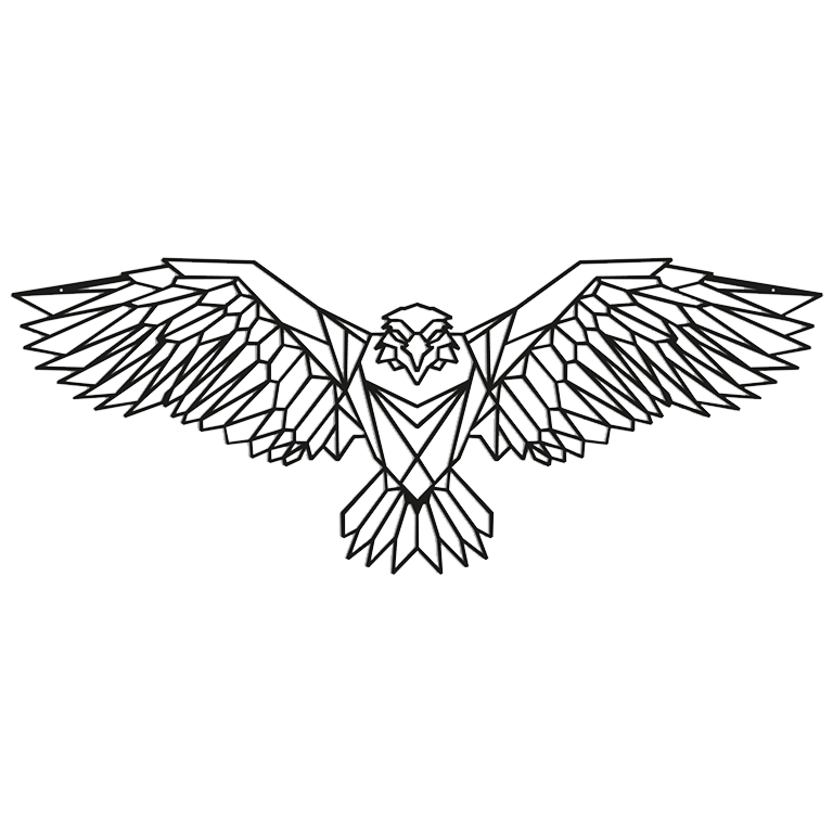Wanddekoration aus Metall Adler
