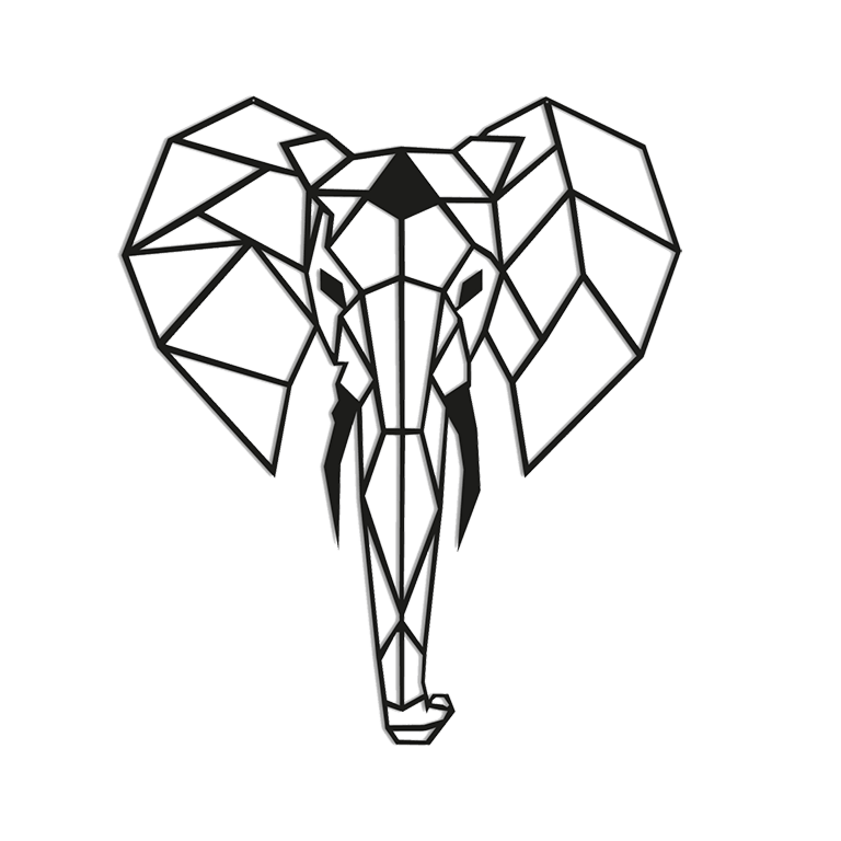 Wanddekoration aus Metall Elefant 2.0