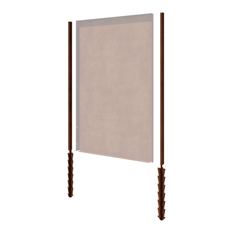 Pfosten aus Cortenstahl mit Erdspieß 190 x 6 x 3 cm