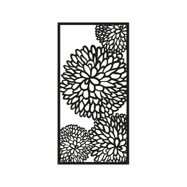 Wanddekoration aus Metall Blume 2.0