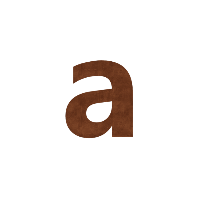 Cortenstahl Hausnummer a - 30 cm