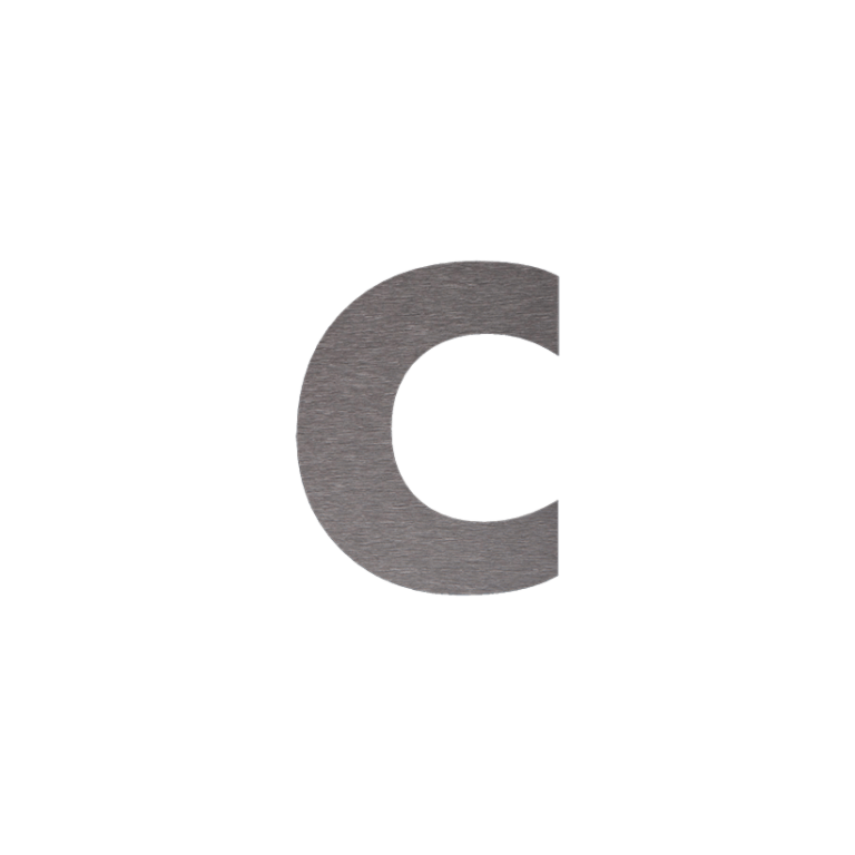 Edelstahl-Hausnummer c - 50 cm
