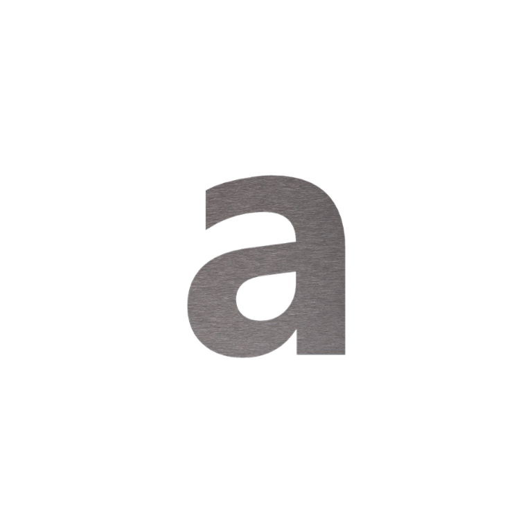 Edelstahl-Hausnummer a - 10 cm