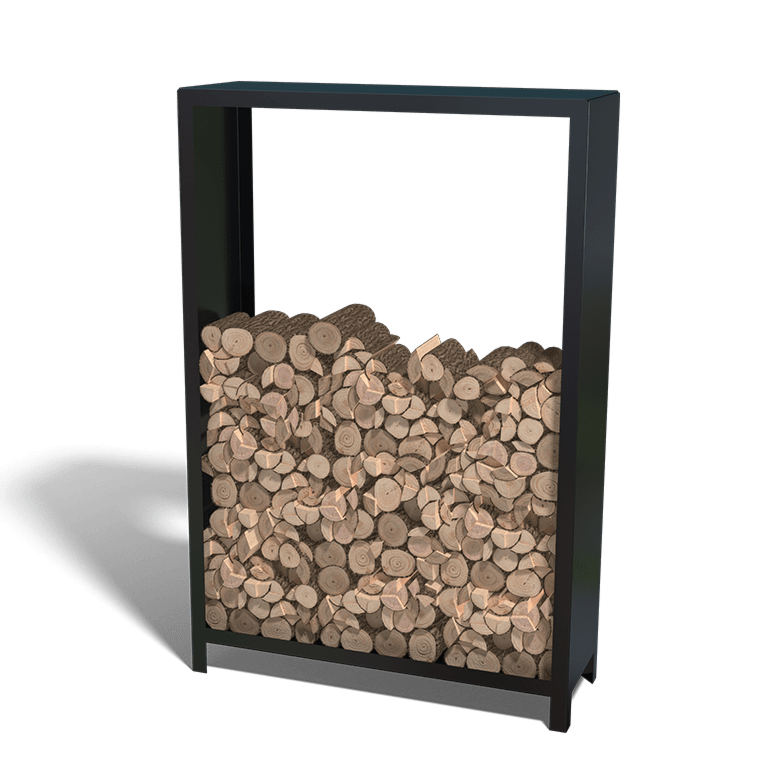 Holzlager aus pulverbeschichtetem Stahl Indiana 180 x 120 x 40 cm