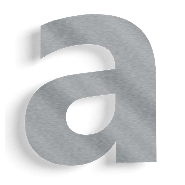 Edelstahl-Hausnummer a - 10 cm