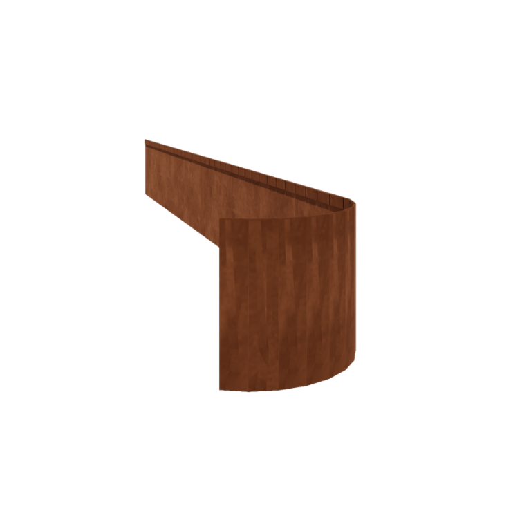 Beeteinfassung FLEX abgeflacht aus Cortenstahl 35 cm (Länge 240 cm)