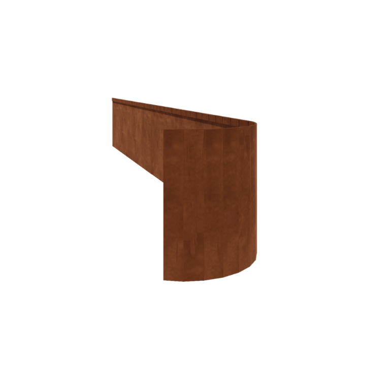 Cortenstahl Beeteinfassung - Abgeflacht FLEX - Höhe 45 cm - 240 cm