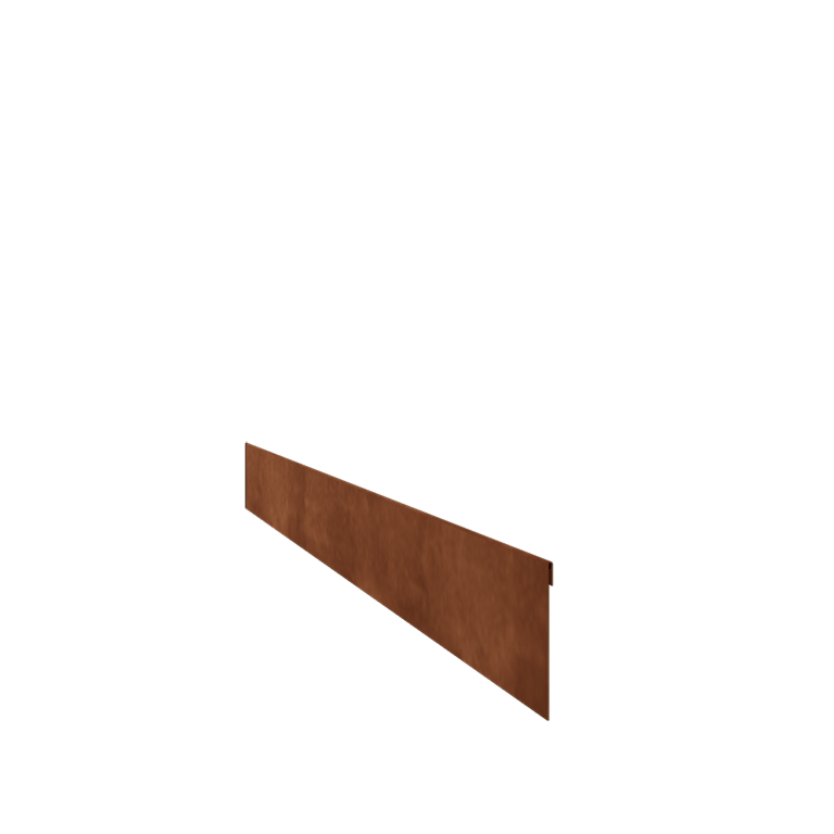 Rasenkante abgeflacht aus Cortenstahl 13 cm (Länge 240 cm)