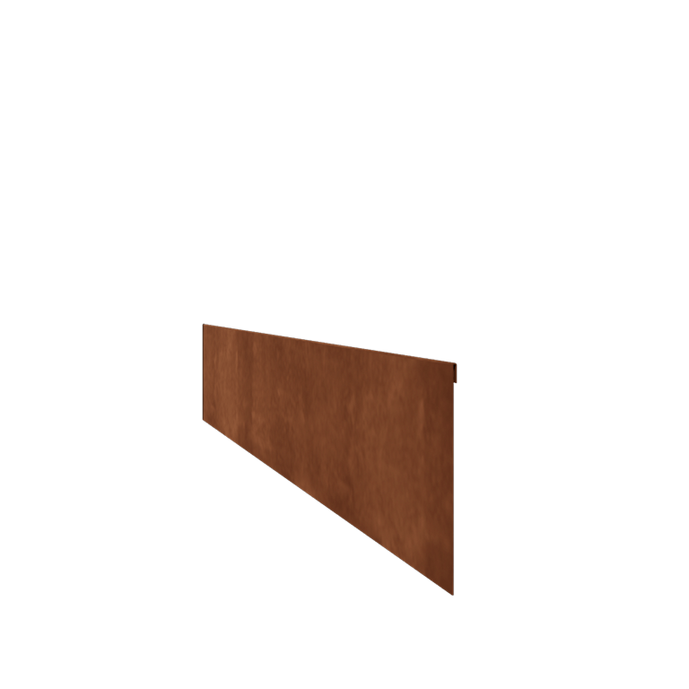 Cortenstahl Beeteinfassung - Abgeflacht - Höhe 23 cm - 240 cm