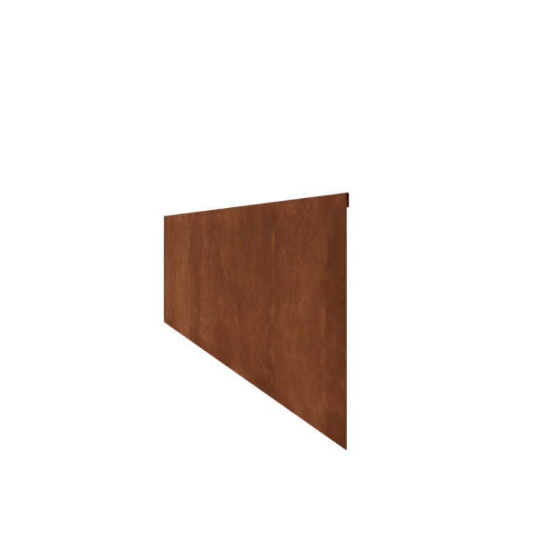 Beeteinfassung abgeflacht aus Cortenstahl 35 cm (Länge 240 cm)