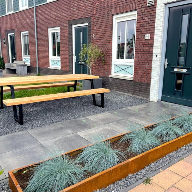 Beeteinfassung gebogen aus Cortenstahl 22 cm (Länge 240 cm)