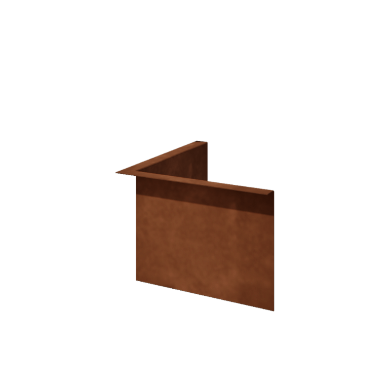 Beeteinfassung gebogen aus Cortenstahl 22 cm Innenwinkel