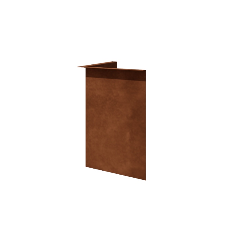 Cortenstahl Beeteinfassung - Gebogen - Innenecke - Höhe 45 cm
