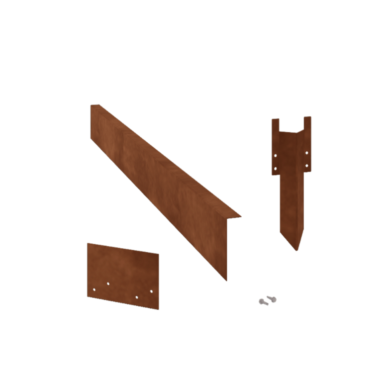 Cortenstahl Rasenkante - Gebogen - Höhe 12 cm - Kompletter Satz 24 meter
