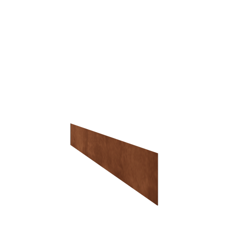 Rasenkante gerade aus Cortenstahl 15 cm (Länge 240 cm)