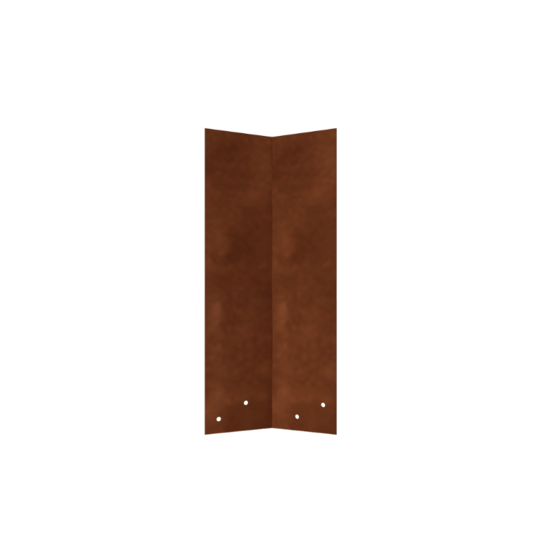 Verbindungsplatte 45° aus Cortenstahl Hoch XL 45 cm