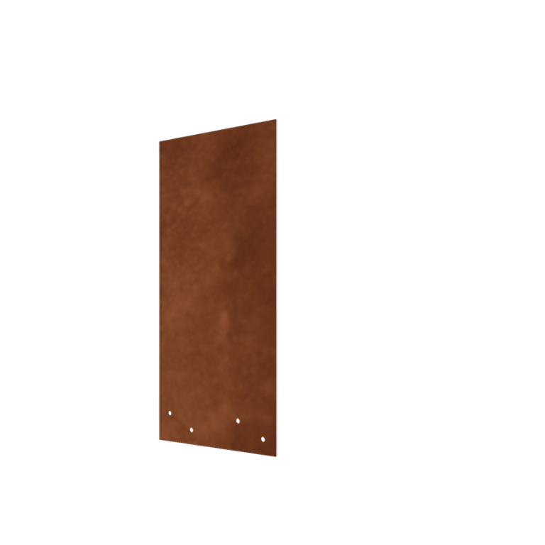 Gerade Verbindungsplatte aus Cortenstahl Niedrig Hoch XL 45 cm