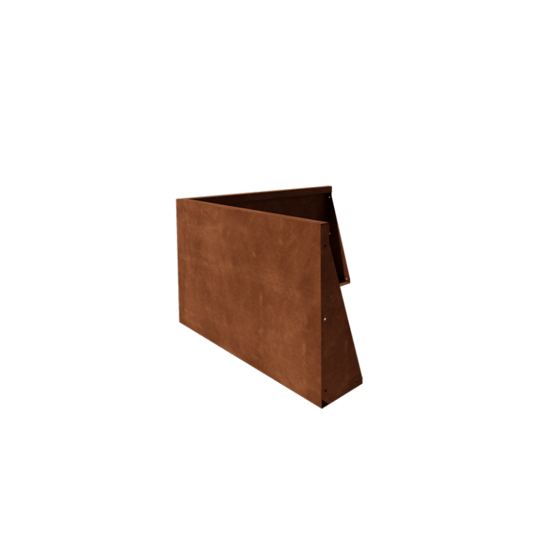 Cortenstahl Stützmauer - Außenecke - 100 x 100 x 60 cm
